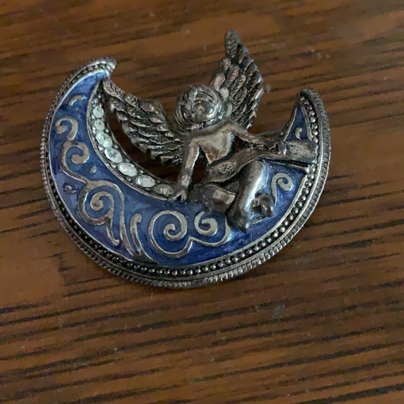 Angel on the moon vintage pin /brochure - Picture 2 of 7
